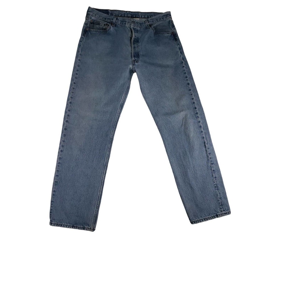 VTG Levi’s 501 Jeans Mens 36X 32 Regular Straight Distressed Blue Denim Pants